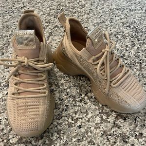 Steve Madden nude sparkle sneakers